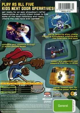 Codename Kids Next Door Operation V I D E O G A M E (USA) box cover back